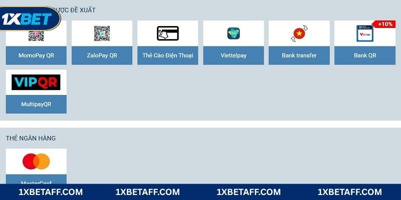 Hướng dẫn cách nạp rút tiền 1XBET chi tiết nhất