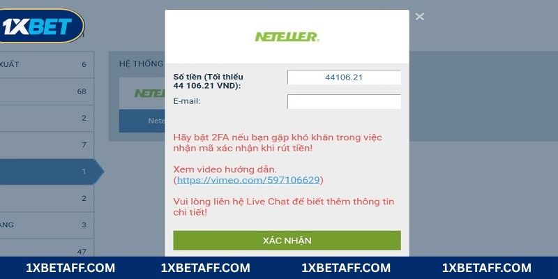 Tên người chơi và chủ tài khoản ngân hàng phải trùng khớp