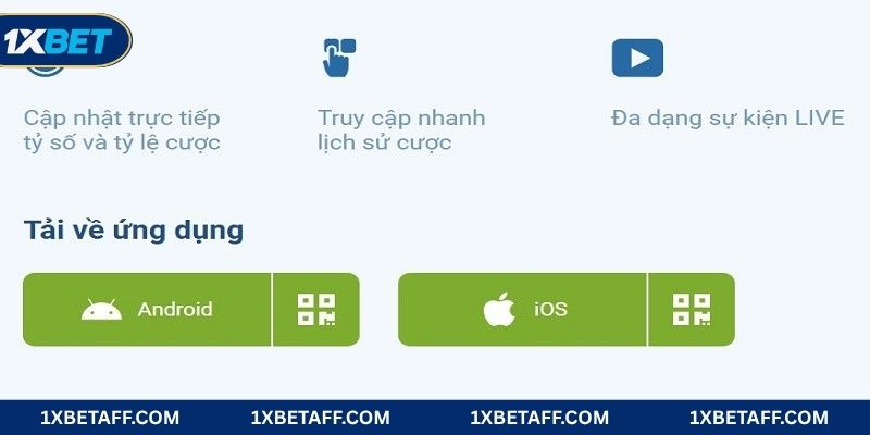 Hướng dẫn cách tải app 1XBET cho điện thoại Android